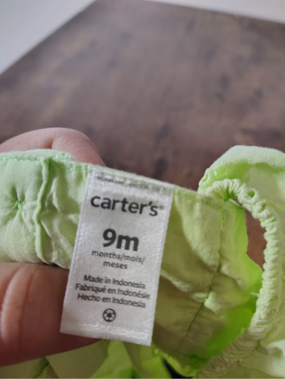 Baby Girl 9 mo Carter's Lime Green Summer Spring Top 100% Cotton